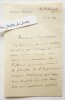 L.A.S. Marcel Prévost (1862-1941) Lettre autographe signée à Eugène Frot. Prévost (Marcel)