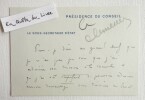 L.A.S. Marcel Héraud (1883-1960) Lettre autographe signée à André Tardieu. Héraud (Marcel)