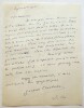 L.A.S Jacques Chardonne (1884-1968) Lettre autographe signée à Louis Guitard [André Tardieu]. Chardonne (Jacques)