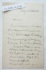 L.A.S. Georges Clemenceau (1841-1929) Lettre autographe signée à André Tardieu. Clemenceau (Georges)