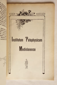 Institutum Pataphysicum Mediolanense - Dossiers acénonètes Collège de Pataphysique N° 25