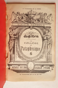 XII arguments de Alfred Jarry sur le théâtre / Olalla, de R.L. Stevenson, nouvelle traduite par Alfred Jarry - Dossiers acénonètes Collège de Pataphysique N°5