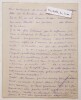Lot 2 L.A.S. Claude Ferval (1856-1943) Femme de lettres - Lettres autographes signées à Jacques Chardonne. Ferval Claude (Baronne Marguerite Aimery ...