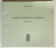 Poèmes traduits du japonais ; "Colorer la terre". Tsukui (Hiromi)