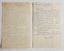 Lot 5 L.A.S. François Pietri (1882-1966) Lettres autographes signées à Louis Guitard. Pietri (François)