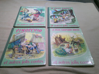Chat Botté ,Petit Poucet ,Pinocchio ,Petit Chaperon Rouge ,Et autres contes .