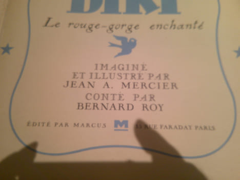 Diki Le Rouge-Gorge Enchanté. Mercier Jean Adrien