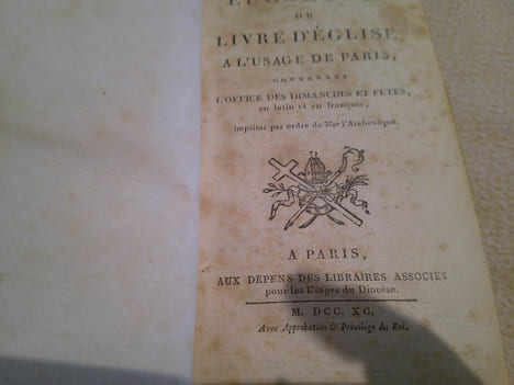 Eucologe Ou Livre D’Église A L'Usage De Paris ,Contenant L'Office Des Dimanches Et Fêtes .. Anonyme