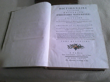 Dictionnaire Raisonné D'Histoire Naturelle . Valmont De Bomare Jacques Christophe