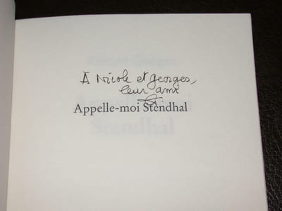 Appelle-moi Stendhal - Avec envoi de l'auteur