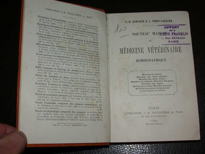 Nouveau manuel de médecine vétérinaire homoeopathique
