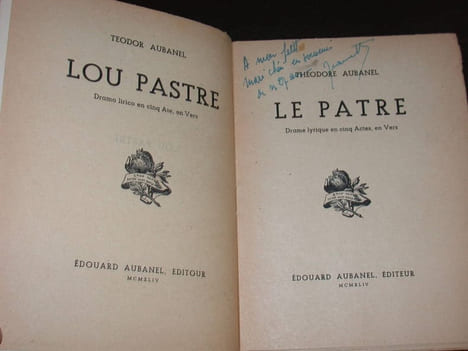 Lou Pastré avec traduction française en regard. AUBANEL (Théodore)