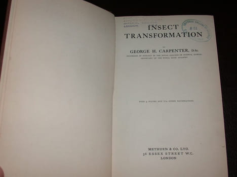 Insect Transformation. CARPENTER (George H.)