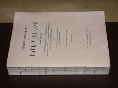 Tome premier des oeuvres complètes de Paul Verlaine