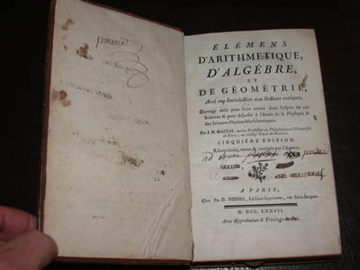 Elémens d'arithmétique d'algèbre et de géométrie avec une introduction aux sections coniques