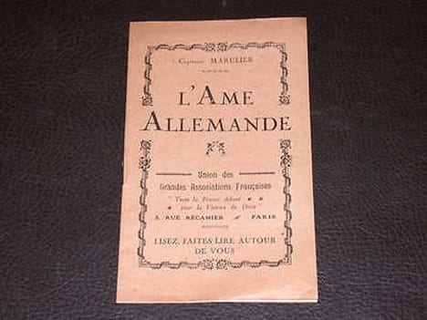L'Ame Allemande. MARULIER (Capitaine)