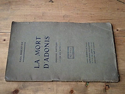 La mort d'Adonis - Esquisse poétique en un acte