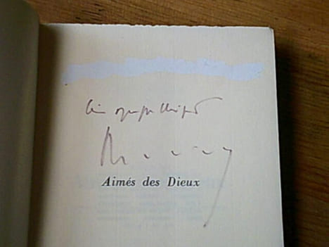Aimés des Dieux. Les soirées du luxembourg / Avec envoi de l'auteur. MISTLER Jean