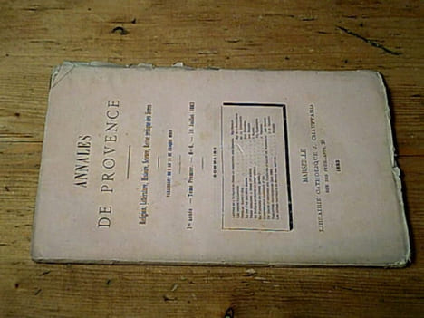 Annales de provence - Religion littérature histoire science revue critique des livres / 1ère année tome premier n° 6 (10 juillet 1883). Collectif