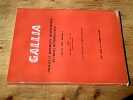 Gallia - Fouilles et monuments arch&eacute;ologiques en france m&eacute;tropolitaine - Tome XX 1962 fascicule 3 - Tables des tomes I &agrave; XX (1943 &agrave; 1962 - P&eacute;riode ...