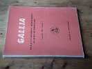 Gallia - Fouilles et monuments arch&eacute;ologiques en france m&eacute;tropolitaine - Tome XIV 1956 fascicule 2. Collectif