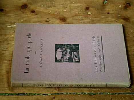 La table qui parle. LAUZANNE Stéphane