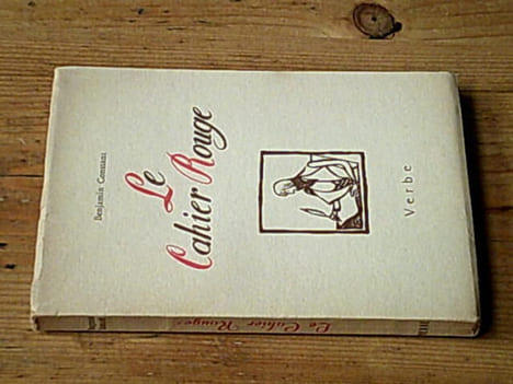 Le cahier rouge. CONSTANT Benjamin