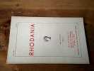 Revue Rhodania Ann&eacute;e 1964 Fascicule 1. Collectif