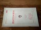 Revue Rhodania Ann&eacute;e 1970. Collectif