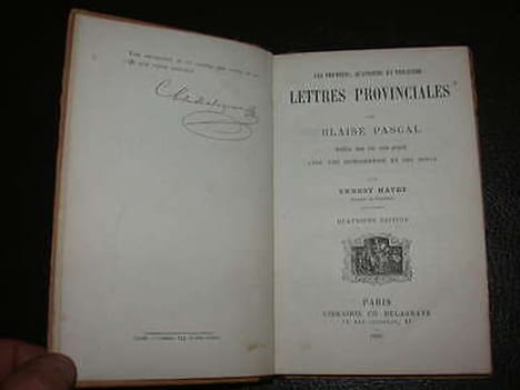 Les Première Quatrième et Treizième Lettres Provinciales. PASCAL (Blaise)