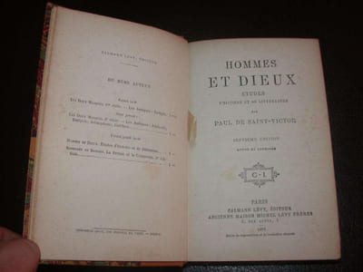 Hommes et Dieux. Etudes d'histoire et de Littérature