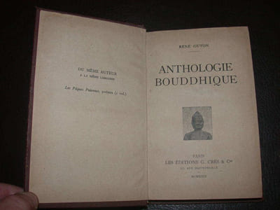 Anthologie Bouddhique - Tome Premier