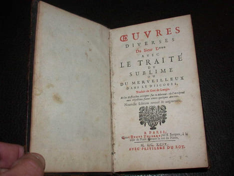 Oeuvres diverses du Sieur D*** avec le Traité du Sublime ou du Merveilleux dans le Discours. undefined