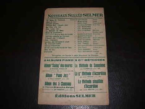SUCCES D'ORCHESTRE. ON EN A MARRE DES BORDS DE L'EAU. 1943. undefined