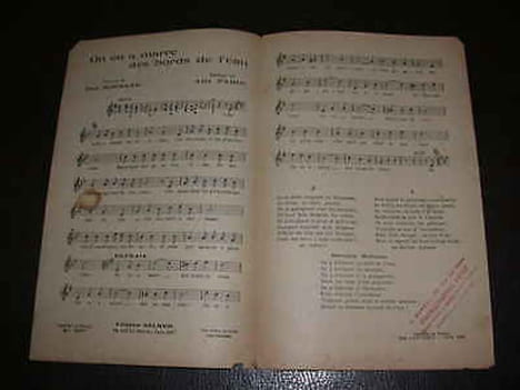 SUCCES D'ORCHESTRE. ON EN A MARRE DES BORDS DE L'EAU. 1943. undefined