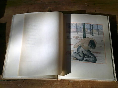 Poèmes 1914-1924. Lampes à arc feuilles de température suivis de vingt-cinq poèmes sans oiseaux - Illustré de 16 aquarelles de Georges Gaudion - Ex ...