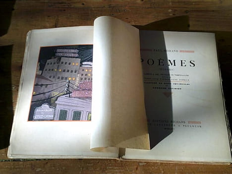 Poèmes 1914-1924. Lampes à arc feuilles de température suivis de vingt-cinq poèmes sans oiseaux - Illustré de 16 aquarelles de Georges Gaudion - Ex ...