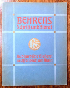 Schriften, Initialen und Schmuck nach Zeichnungen von Professor Behrens.
