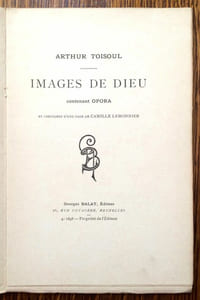 Images de Dieu, contenant Opôra et précédés d'une page de Camille Lemonnier.