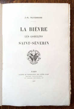 La Bièvre. Les Gobelins. Saint-Séverin.. LEPERE HUYSMANS Joris-Karl.