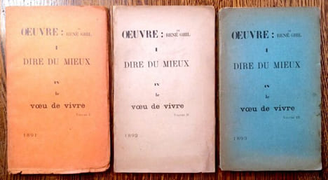 Le Voeu de vivre. Livre IV de Dire du mieux, première partie de Oeuvres. Volumes I à III.. GHIL René.