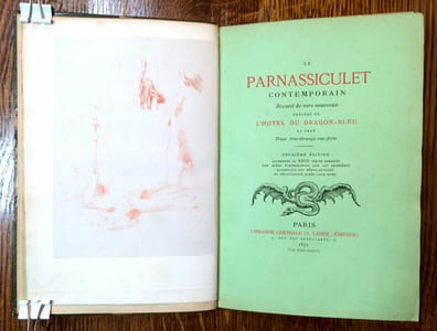 Le Parnassiculet contemporain. Recueil de vers nouveaux. Précédé de L'Hôtel du dragon-bleu et orné d'une très-étrange eau-forte. Deuxième édition augmentée de neuf pièces inédites non moins surprenantes que les premières, attribuées aux mêmes auteurs et découvertes après leur mort.