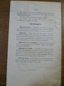 Manuel de cuisine.