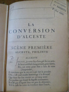 La Conversion d'Alceste, comédie représentée la première fois sur le théâtre françois le 15 janvier 1905.. COURTELINE Georges
