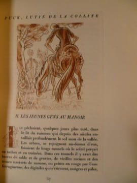 Puck, lutin de la colline. Traduction de Jacques Vallette. Introduction par André Maurois. Trente eaux-fortes de Jean Bruller.. KIPLING Rudyard ...