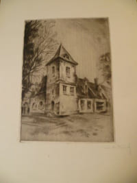 Vieux Sites d'Uccle, douze eaux-fortes originales et inédites par Jos Albert, Michel Bernier, Jean-Marie Bertrand, Maurice Brocas, Suzanne Cocq, Maurice Mareels, Paul-Auguste Masui, Henri Mortiaux, Kurt Peiser, Henri Quittelier, Charles Viane, Alfred Van Neste.