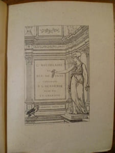 A. de Vigny et Charles Baudelaire candidats à l'Académie Française.