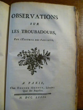 FABLIAUX OU CONTES DU XIIe ET DU XIIIe siècle, traduits ou extraits d'après divers manuscrits du tems, avec des Notes historiques & critiques, & les ...
