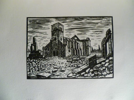 Petites Églises de la Guerre. Album de bois dessinés et gravés aux armées par le brigadier Gaspard Maillol. Avec préface de monsieur Paul Sentenac.. ...