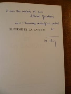 Le poème et la langue.. THIRY Marcel.